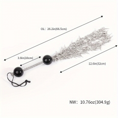 BDSM sex toy Silver metal tassel whip